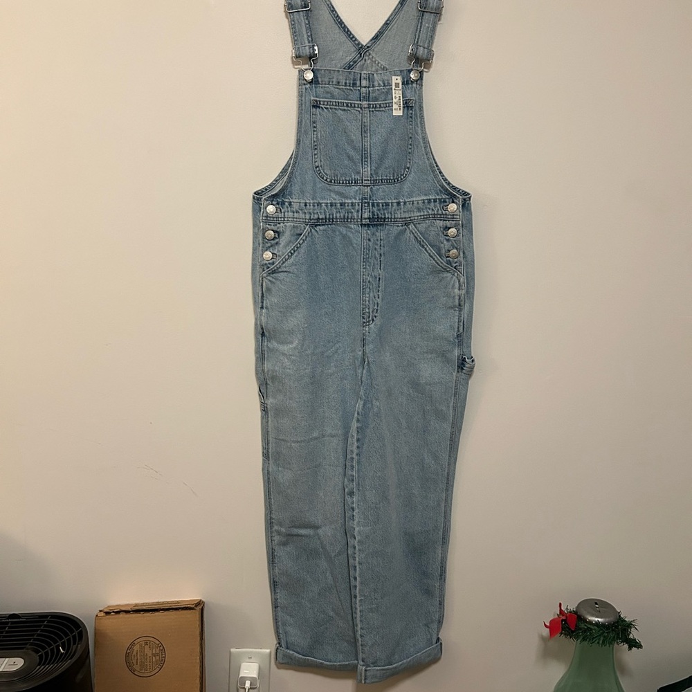 Madewell Blue Denim Overalls Relaxed Fit